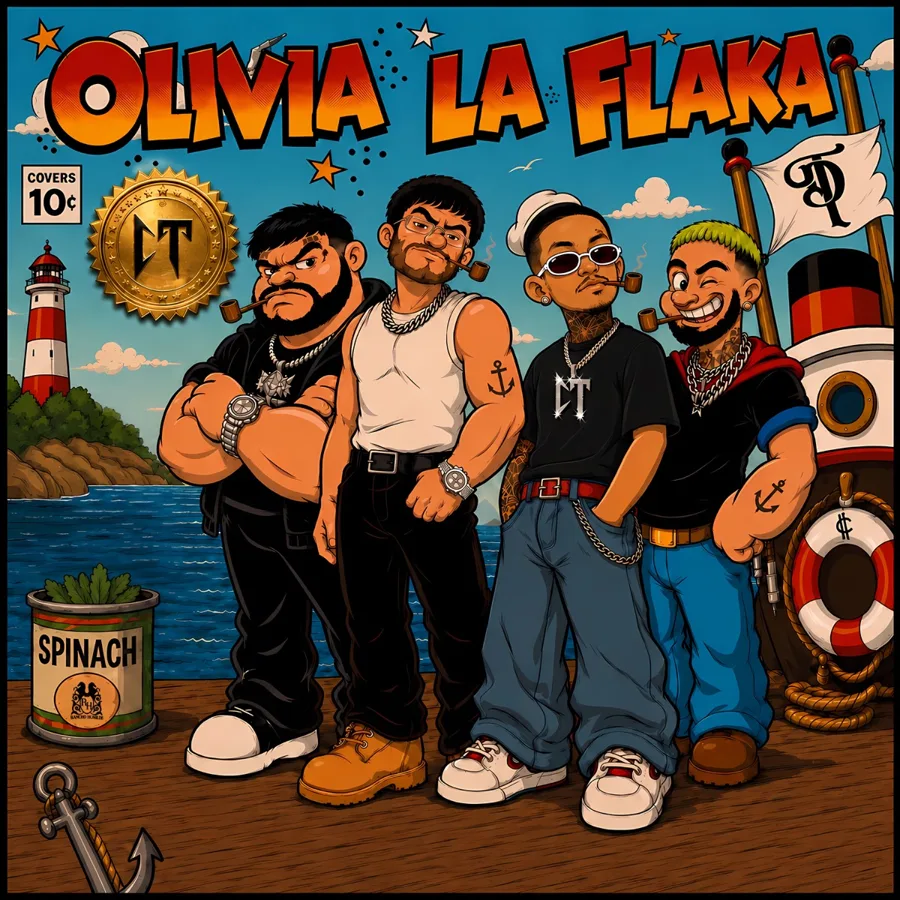 Portada oficial del sencillo OLIVIA LA FLAKA